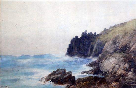 Frederick J. Widgery (1861-1942) Cornish coastal landscape 14 x 20.5in.